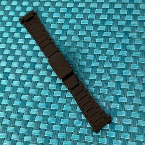 Gold Plated Black Watch Band 20mm NOS Vintage made in Germany VHTF